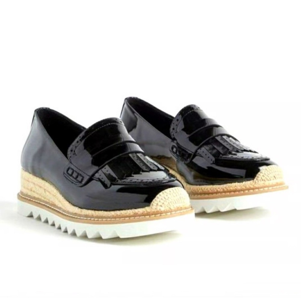 Torrid Espadrille Oxford Penny Loafer Academia Preppy lugged heel Shoes 10WW